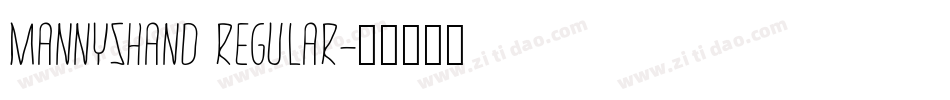MannysHand Regular字体转换